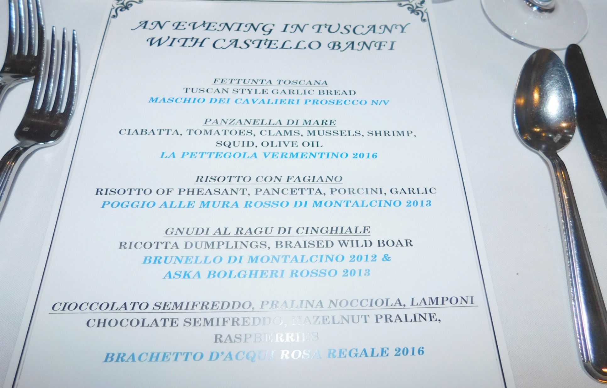 Wine Pairing Review- Castello Banfi