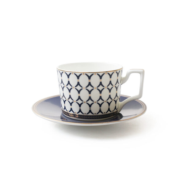 Sapphire Cup & Saucer set of 4